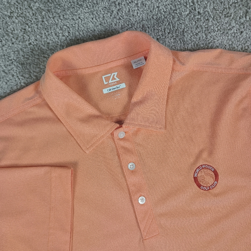 Cutter And Buck‎ XL DryTec World Woods Golf Club Mens Polo